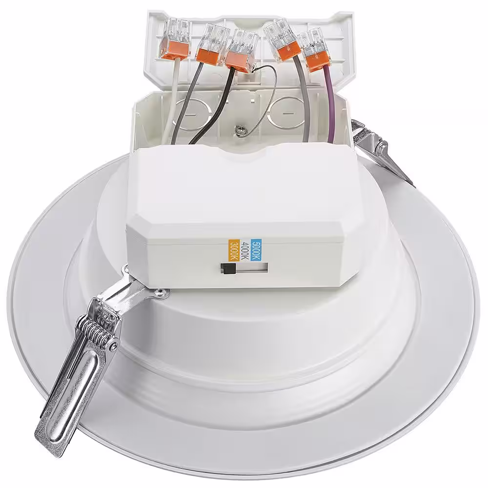 ETi 8 in. Canless New Construction Remodel High Output 3000 Lumens Selectable Integrated LED Recessed Trim Light (8-Pack)