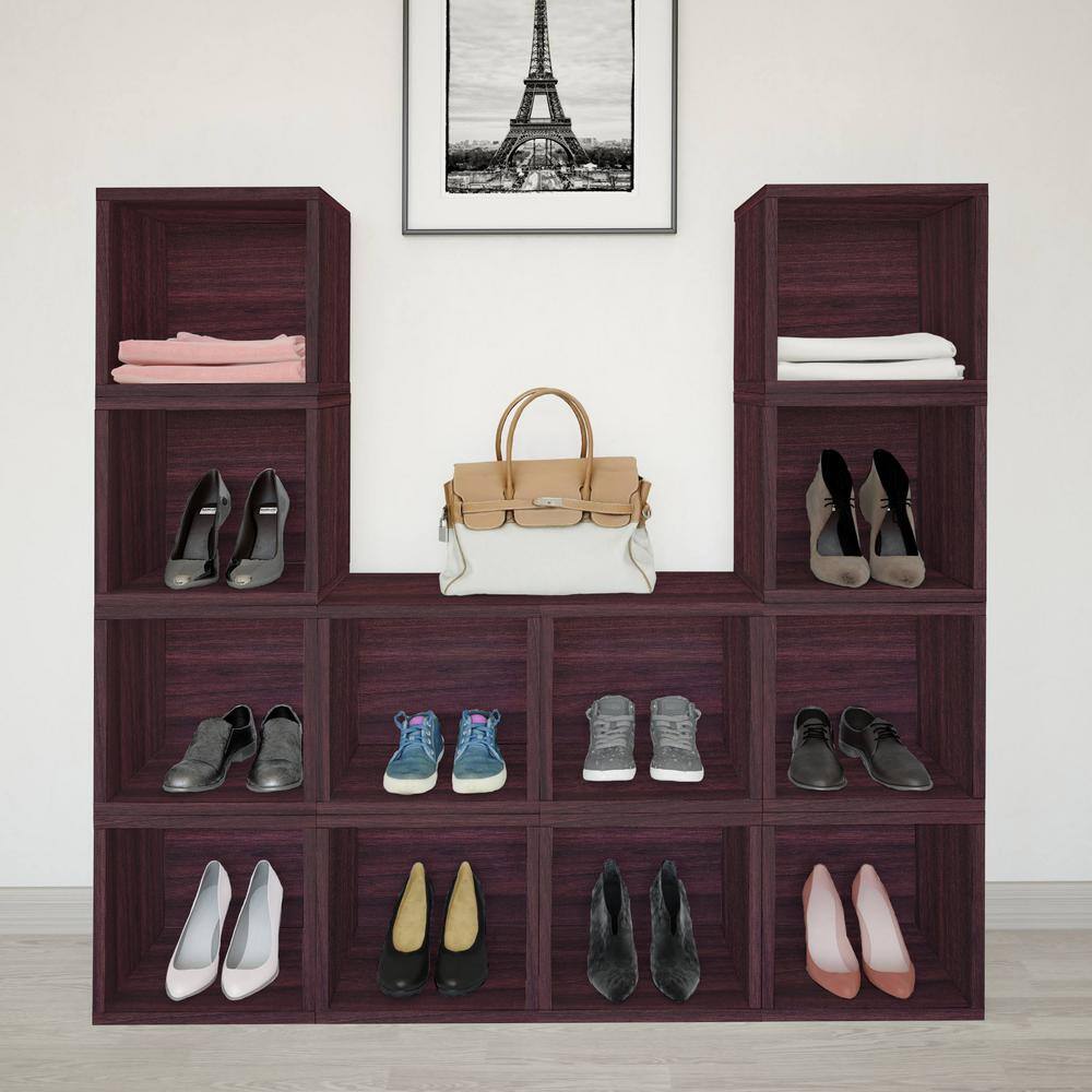 Way Basics 12.6 in. H x 13.4 in. W x 11.2 in. D Dark Brown Recycled Materials 1-Cube Organizer