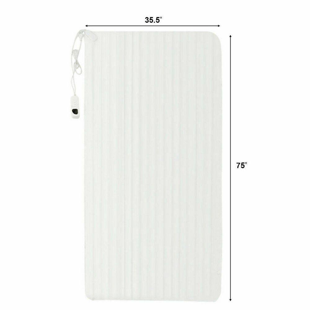 Gymax Twin Size Electric Blanket Heated Mattress Pad Blanket w/5 Temperature Modes and Timer