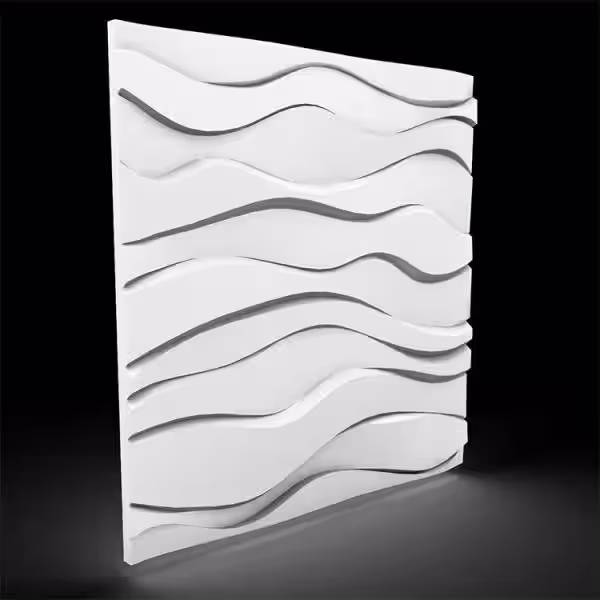 A La Maison Ceilings Zephyr 3/4 in. x 23-1/2 in. x 23-1/2 in. Seamless Foam Glue-Up 3D Wall