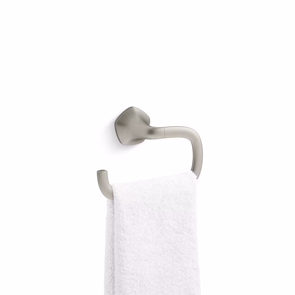KOHLER Sundae Towel Ring in Vibrant Brushed Nickel