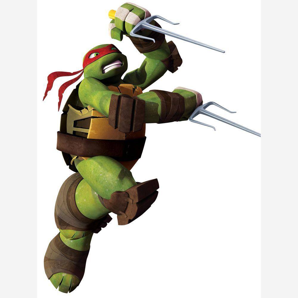 RoomMates 5 in. x 19 in. Teenage Mutant Ninja Turtles Ralph Peel and Stick Giant Wall Decals