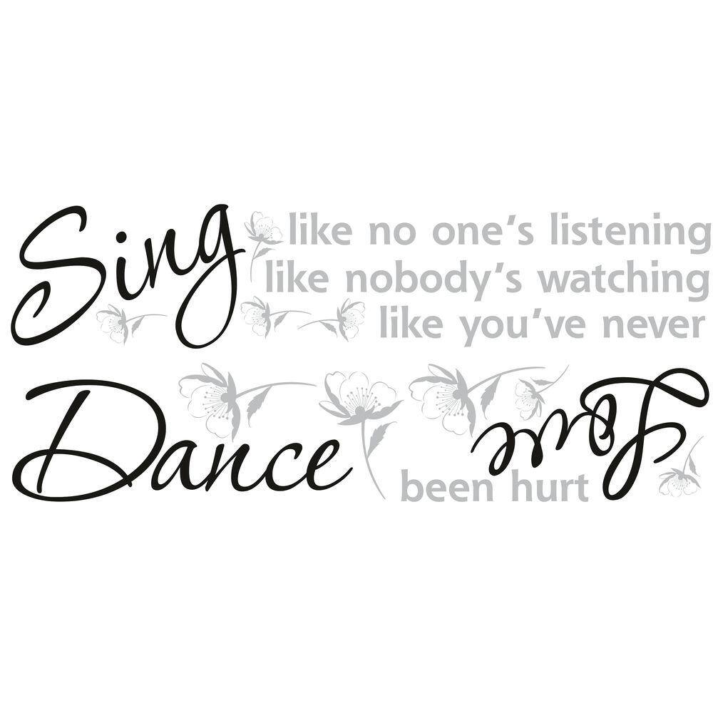 RoomMates Dance, Sing, Love Peel and Stick 16-Piece Wall Decals