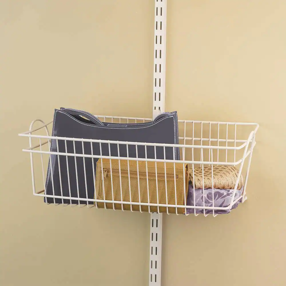 ClosetMaid 8.4 in. H x 19.5 in. W White Steel 1-Drawer Close Mesh Wire Basket