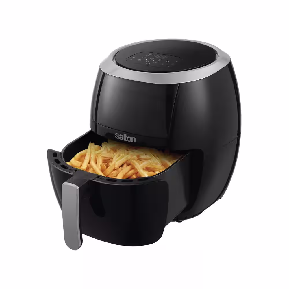 Salton 8.5 qt. Black Digital Air Fryer with Viewing Window