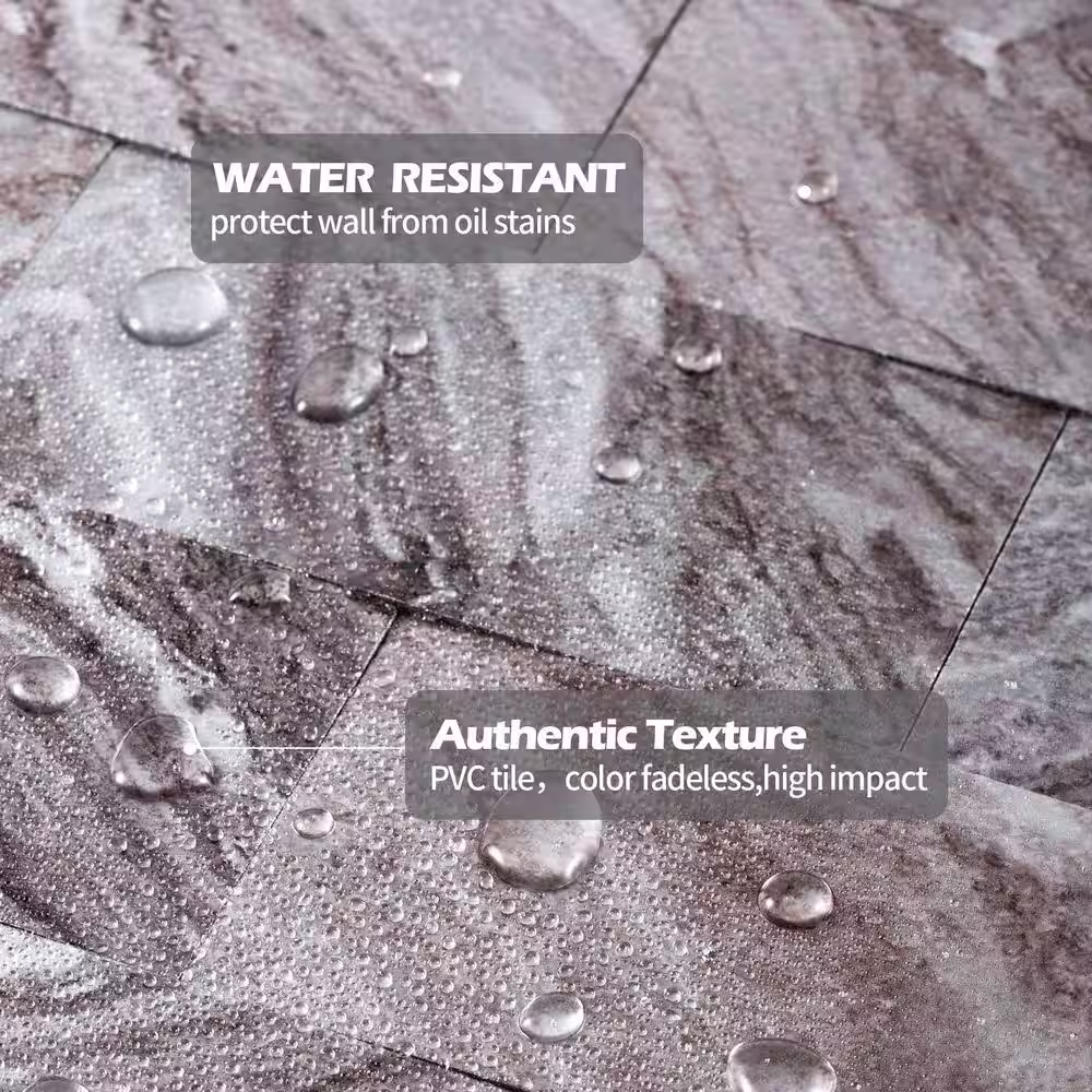 None Subway Collection Silvery 3 in. x 6 in. PVC Peel and Stick Tile (4 sq. ft./32-Sheets)