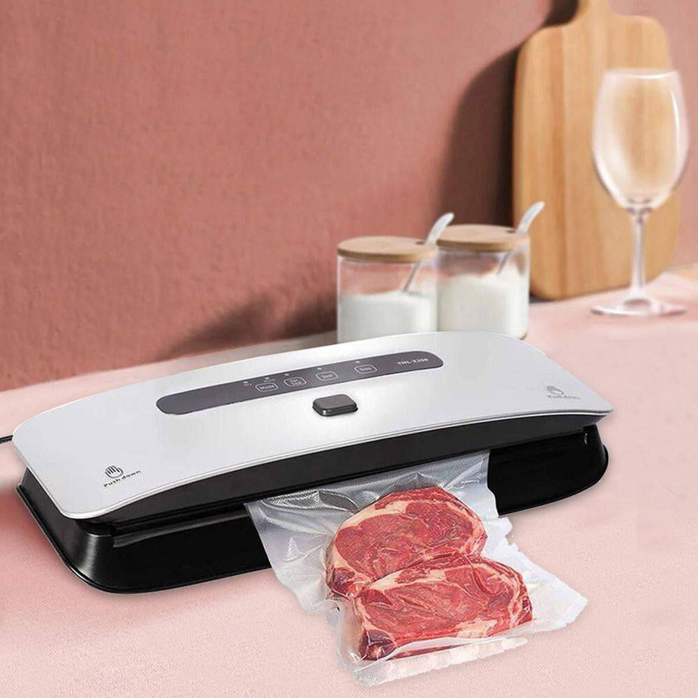 None Sliver Food Vacuum Sealer Machine with Strong Suction Power, Dry and Moist Mode, Starter Kit Included