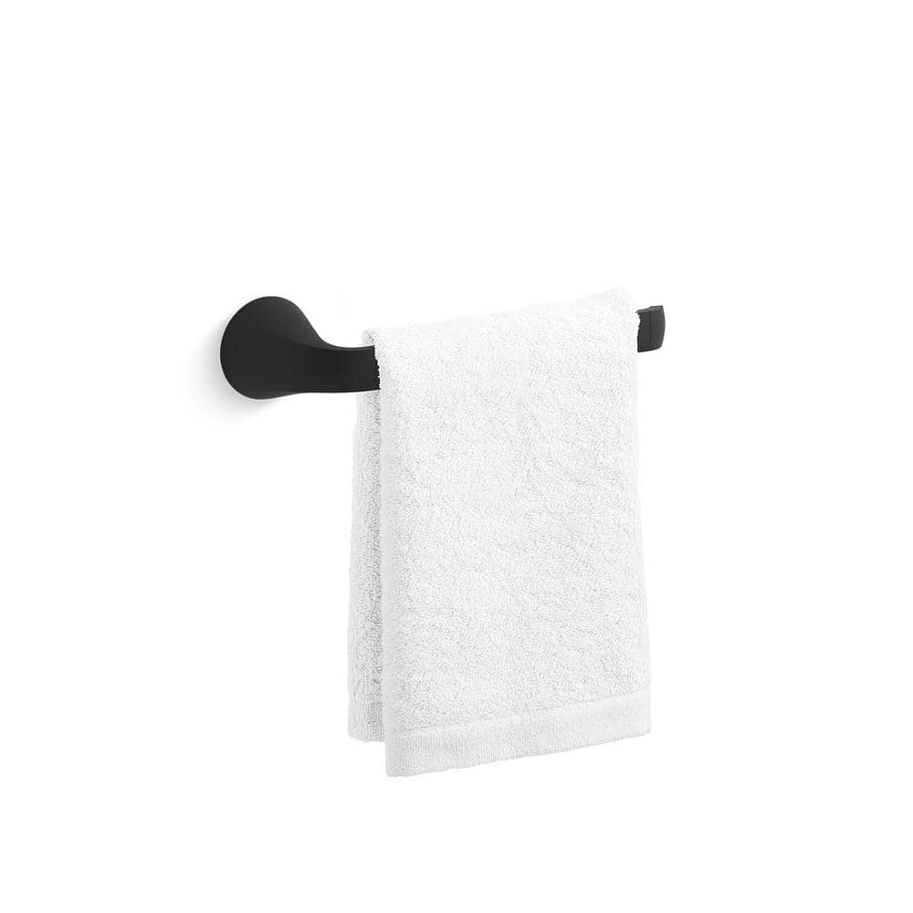 KOHLER Cursiva Towel Arm in Matte Black
