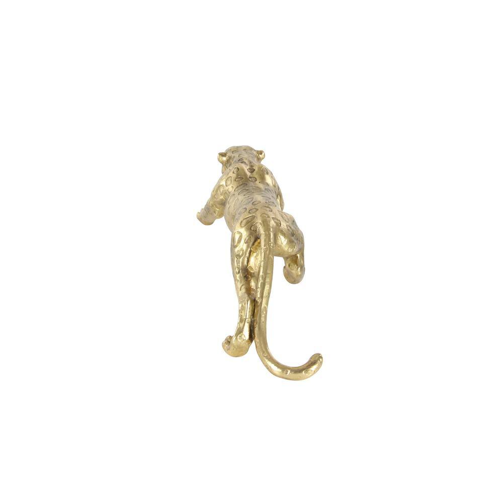 Litton Lane Gold Polystone Leopard Sculpture