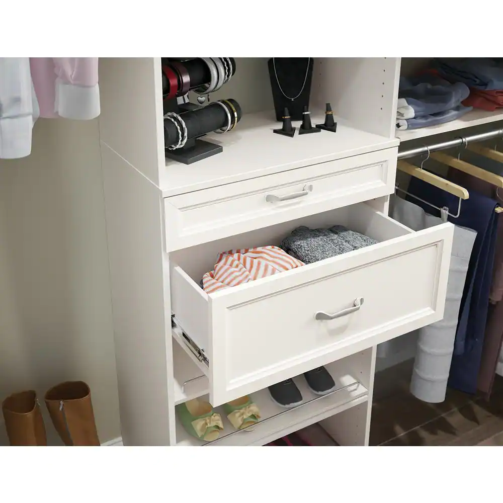 ClosetMaid Style+ 10 in. x 25 in. White Traditional Drawer Kit for 25 in. W Style+ Tower