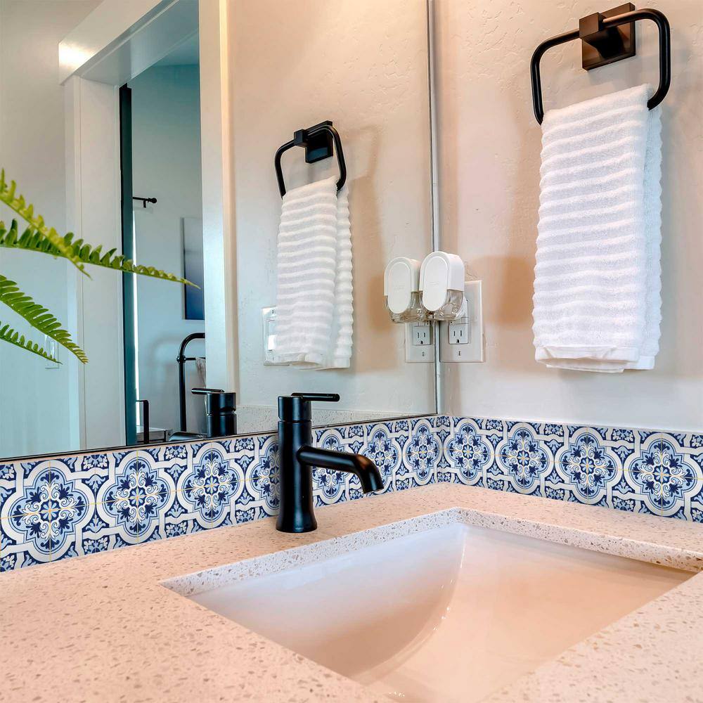 None Blue/White H20 12 in. x 12 in.Vinyl Peel and Stick Tile (24 Tiles, 24 sq.ft./pack)