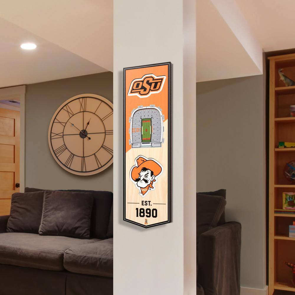 YouTheFan NCAA Oklahoma State Cowboys 6 in. x 19 in. 3D Stadium Banner-Boone Pickens Stadium