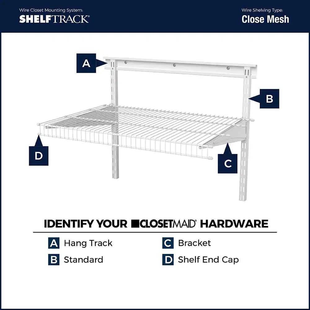 ClosetMaid ShelfTrack 84 in. Nickel Standard