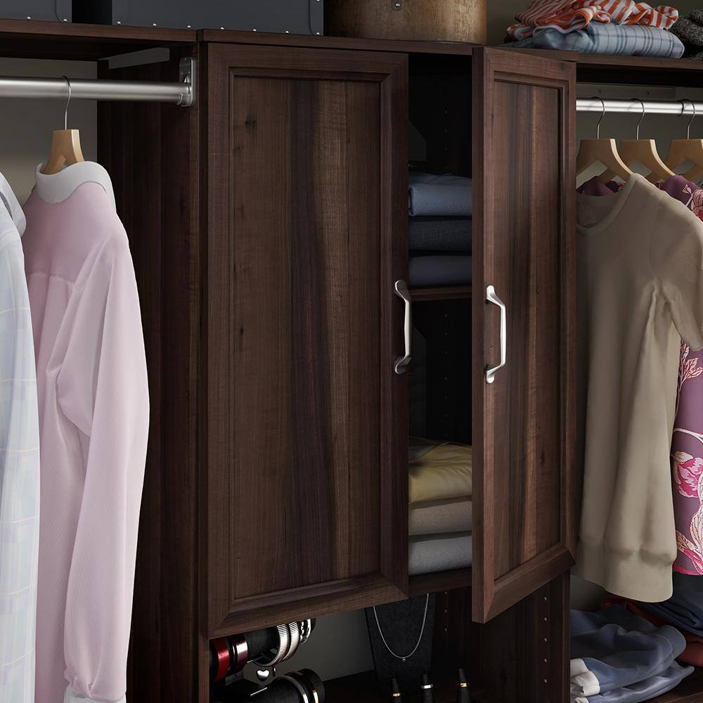 ClosetMaid Style+ 25 in. W Traditional Modern Walnut Closet Door Kit