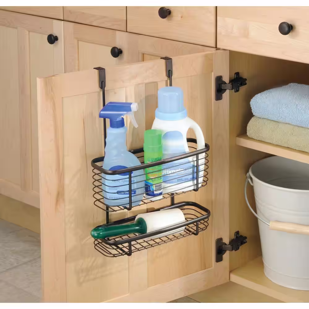 interDesign Axis Over The Cabinet X3 Basket in Bronze