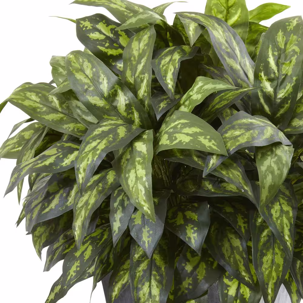 Nearly Natural Artificial Silver King with Slate Planter