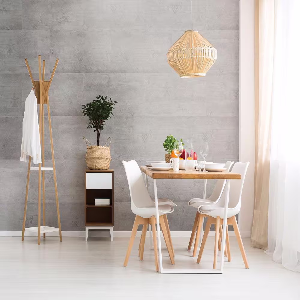 SURFACE Design By TechnoDesign Stone Collection 24 in x 12 in. Vintage Concrete PVC Fiber Board Self-Adhesive Wall, Covering 18.1 sq. ft. (10-Pack)