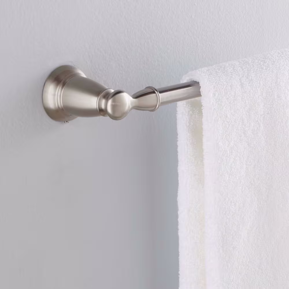 MOEN Banbury 24 in. Towel Bar in Brushed Nickel (2-Pack Combo)