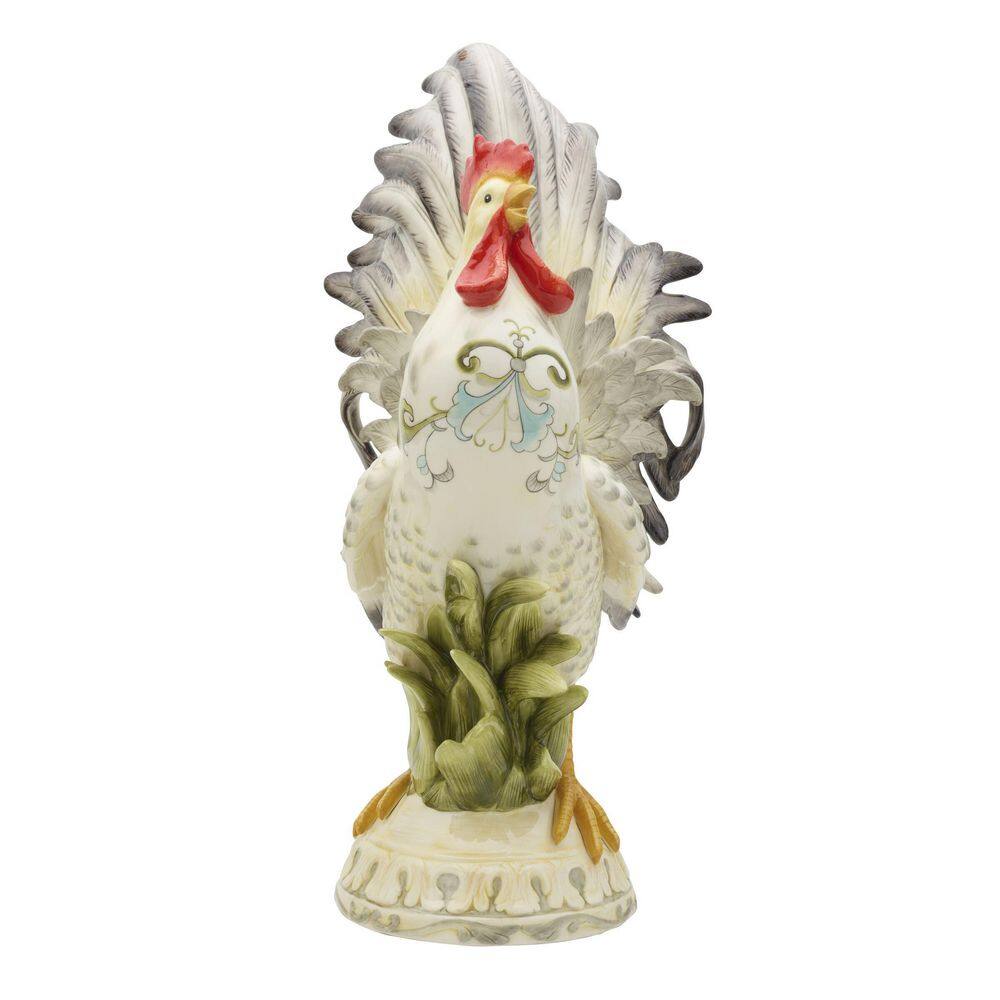 FITZ and FLOYD Lantana Rooster Figurine, 20 in.