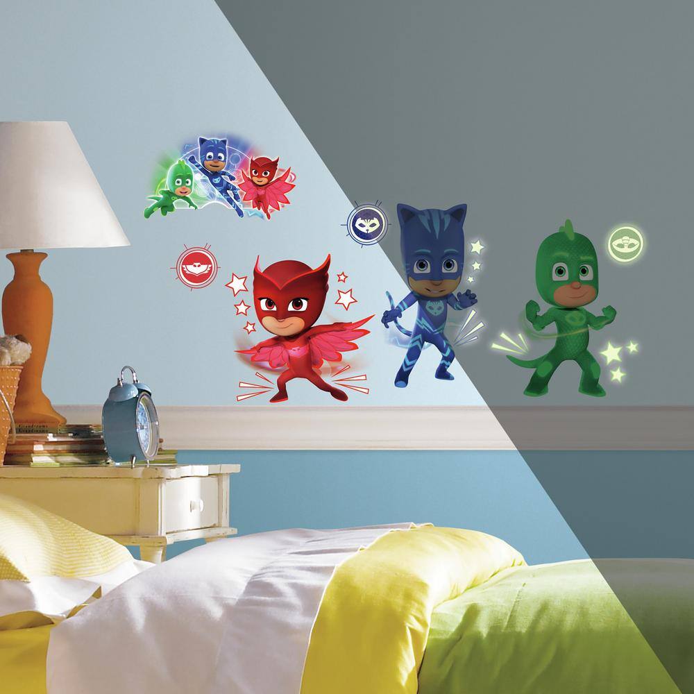 RoomMates 5 in. x 11.5 in. PJ Masks Peel and Stick Wall Decals (8-Piece)