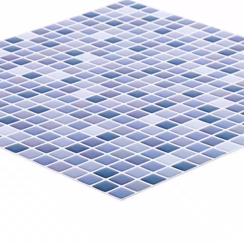 None Self-Adhesive 6-Count Mini Square Subway Blue 10 in. x 10 in. Peel and Stick Wall Tiles 10 in. x 10 in.