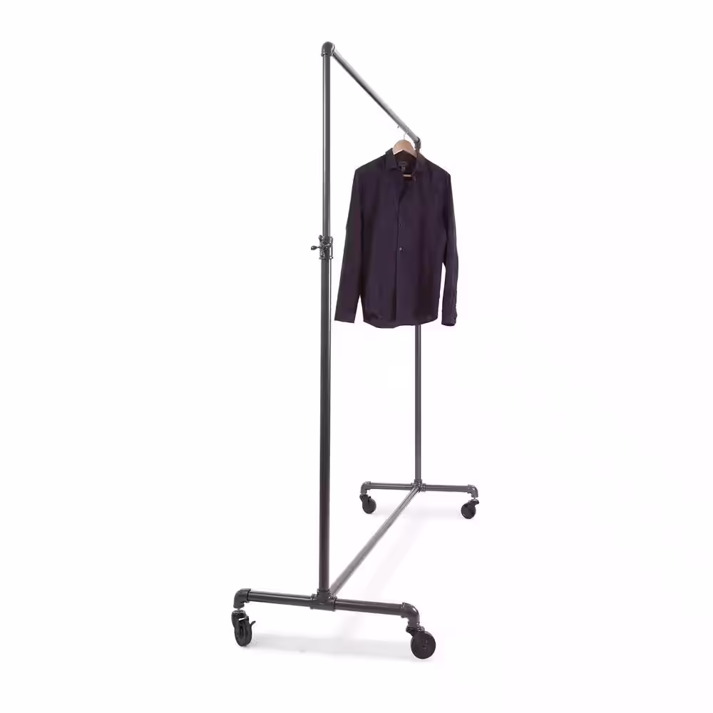 Econoco Gray Metal Clothes Rack 60 in. W x 64 in. H