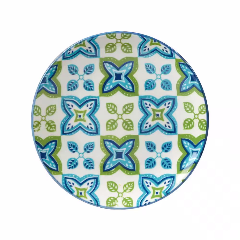 Certified International Damask Floral 6 in. Multicolored Canape Plate (Set of 6)