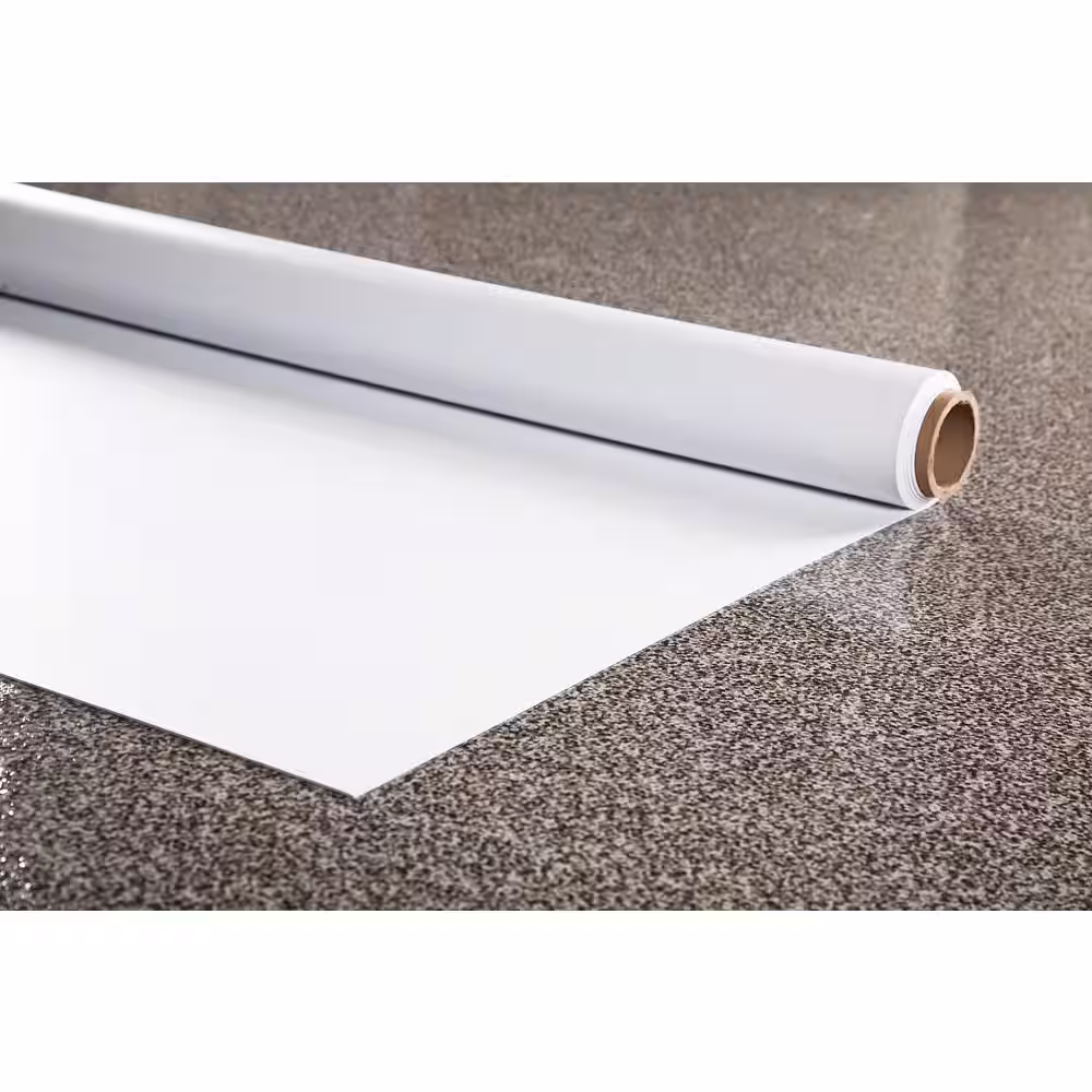 GROWFLOOR Greenhouse/Grow Room Absolute White Ceramic Commercial/Residential Vinyl Sheet Flooring 8.5 ft. W x 22 ft. L