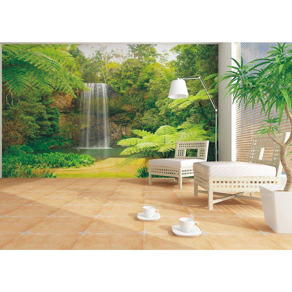 Dundee Deco Waterfall in the Green Forest Non-Woven Wall Mural