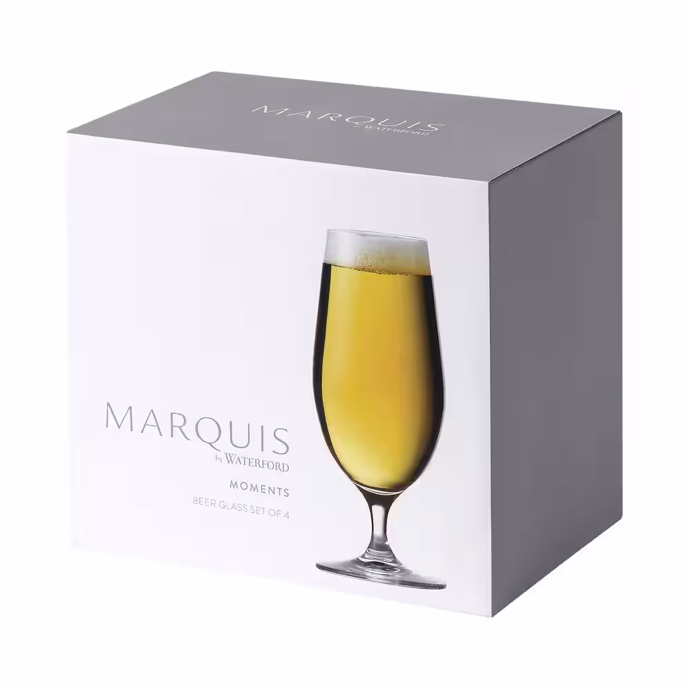 Marquis By Waterford Moments 15.5 oz Clear Beer Glass Set of 4