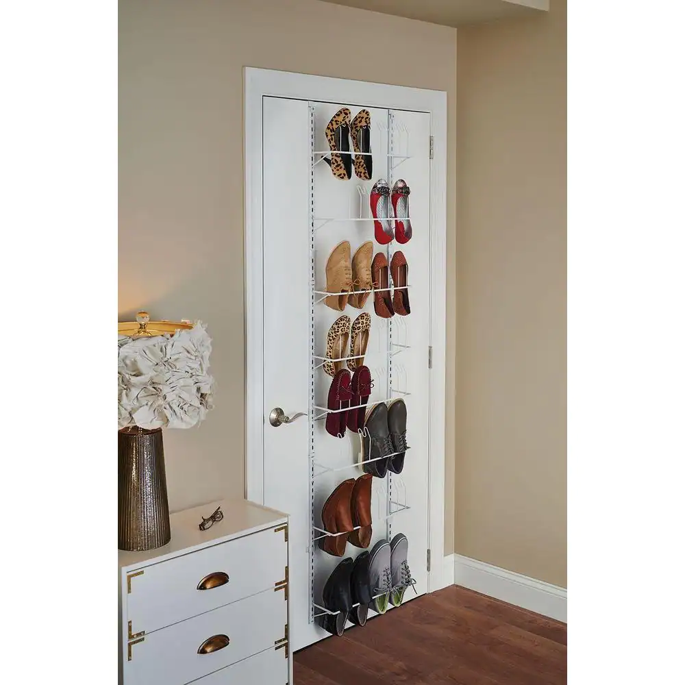 ClosetMaid 77.5 in. H 16-Pair White Steel Hanging Shoe Organizer