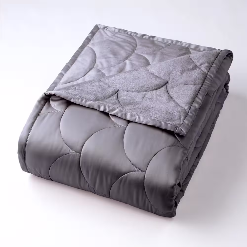Nikki Chu Charcoal Reversible Down Alternative Throw
