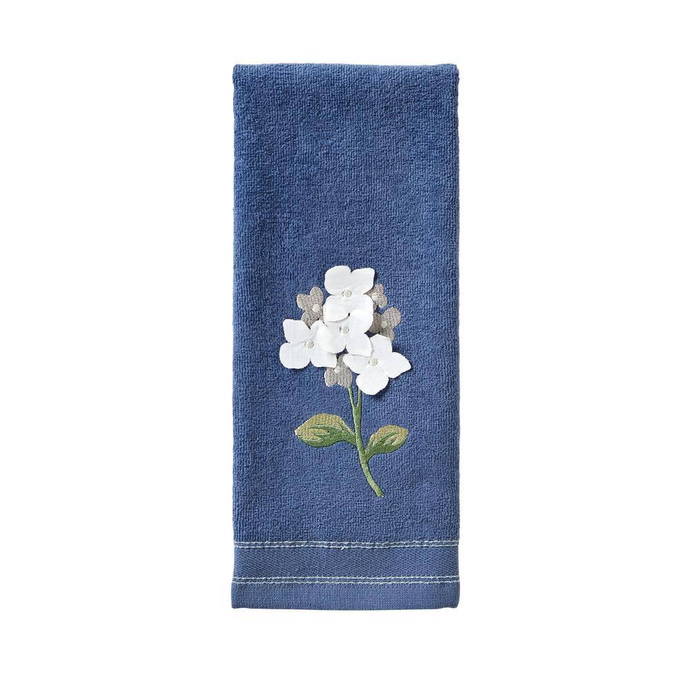 SKL Home Farm Hydrangea 100% Cotton 2-Pack Blue Hand Towel
