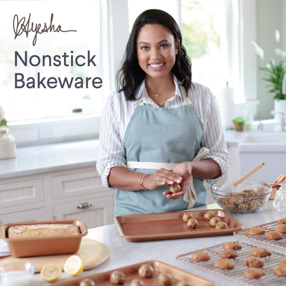 Ayesha Curry 8 in. 2-Piece Round Cake Pan Set, Copper