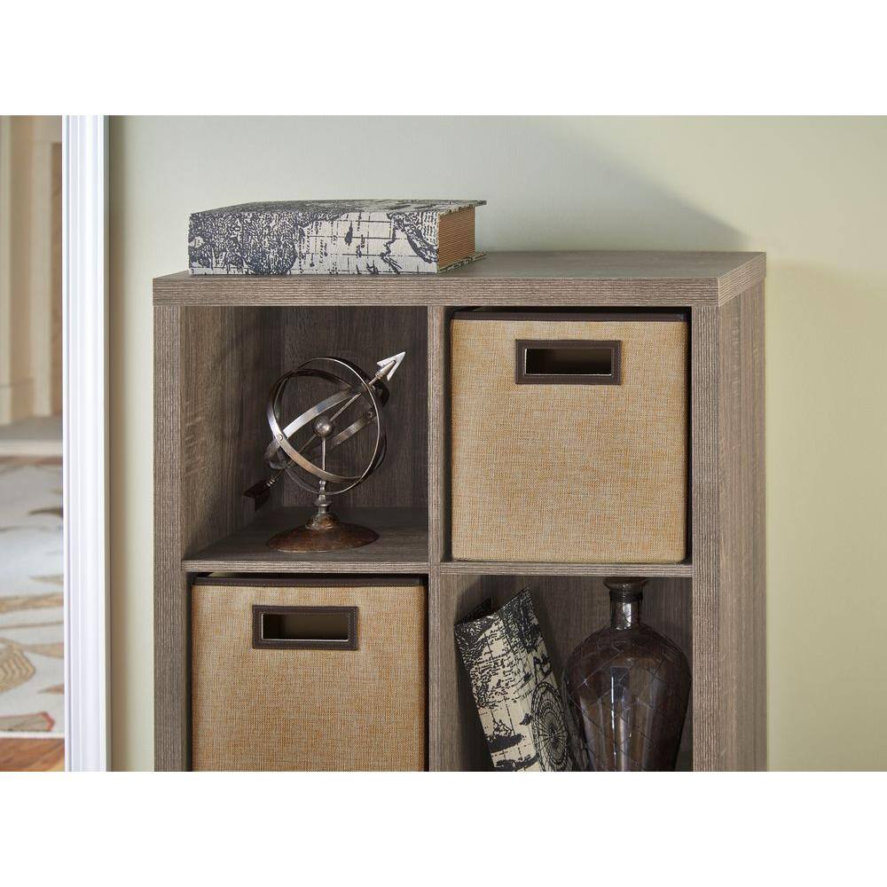 ClosetMaid 11 in. H x 10.5 in. W x 10.5 in. D Beige Fabric Cube Storage Bin