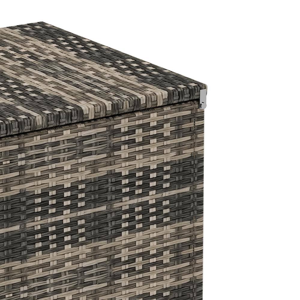 WESTIN OUTDOOR Alpine 6-Piece Rattan Wicker Patio Outdoor Conversation Set with Turquoise Cushions