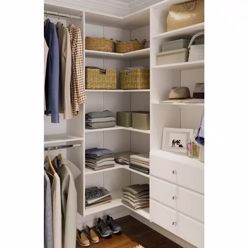 None 8 in. H x 24 in. W White Wood Drawer