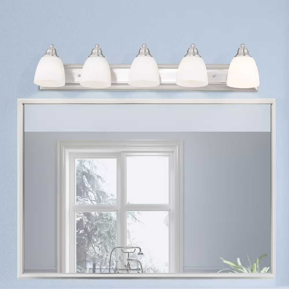 AVIANCE LIGHTING Fairbourne 5 Light Brushed Nickel Bath Vanity