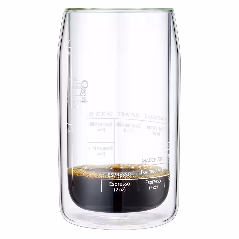 Ozeri Moderna Artisan Series 15 oz. Double Wall Barista Coffee Glass