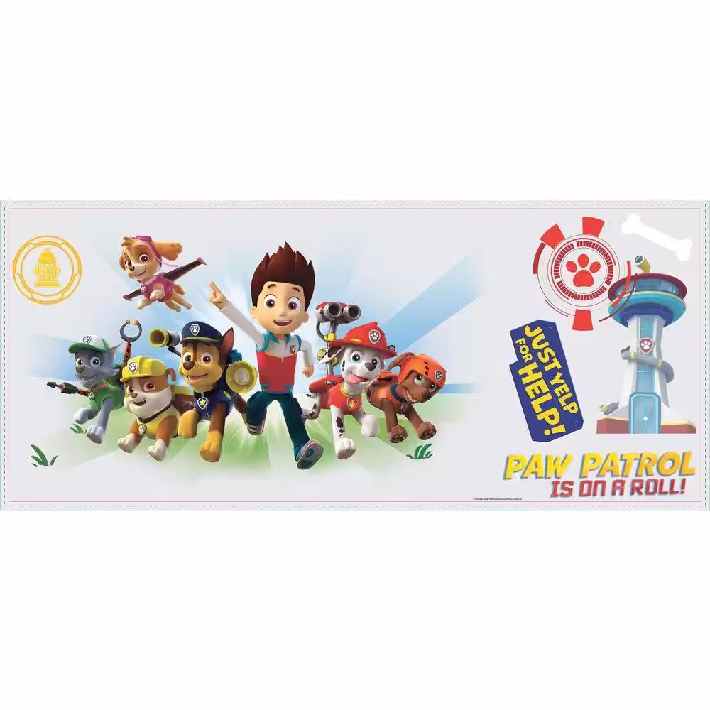RoomMates 5 in. x 19 in. Paw Patrol Wall Graphix 6-Piece Peel and Stick Giant Wall Decal