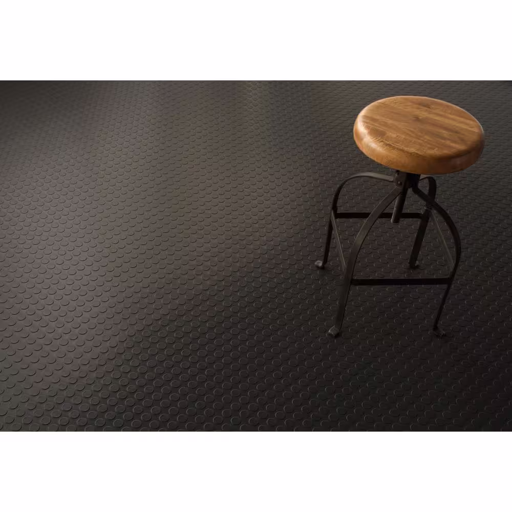 G-Floor Shed Flooring Slate Grey Coin Commercial Vinyl Sheet Flooring (8 ft. W x 8 ft. L)