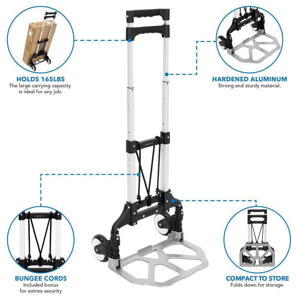 MOUNT-IT! Folding Hand Truck/Luggage Cart