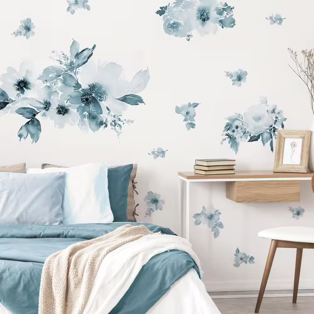 RoomMates WATERCOLOR FLORAL GIANT PEEL & STICK WALL DECALS