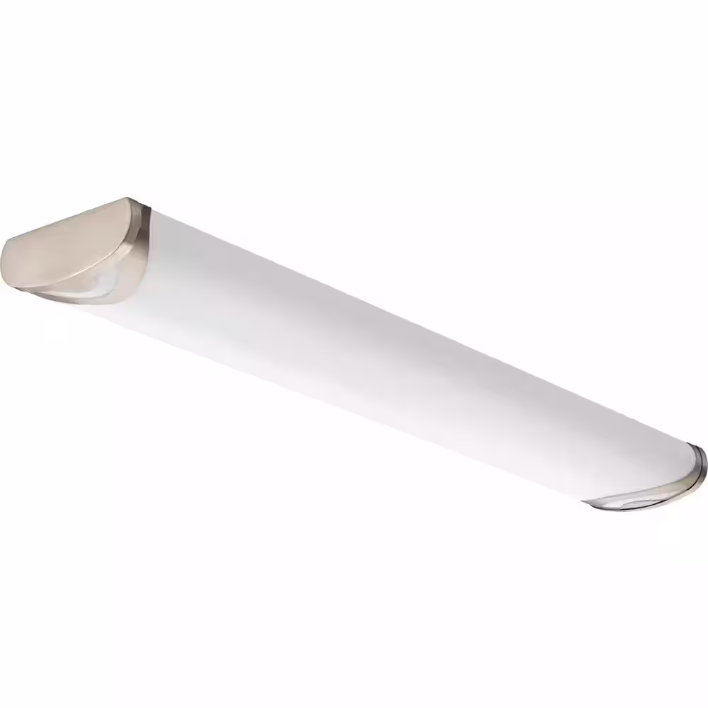 Lithonia Lighting Boomerang 4 ft. Brushed Nickel LED Decorative Linear Flush Mount