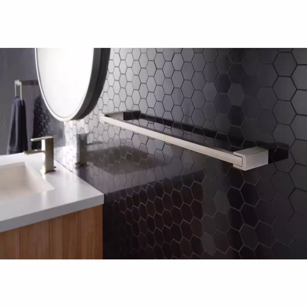 MOEN Kyvos 24 in. Towel Bar in Brushed Nickel