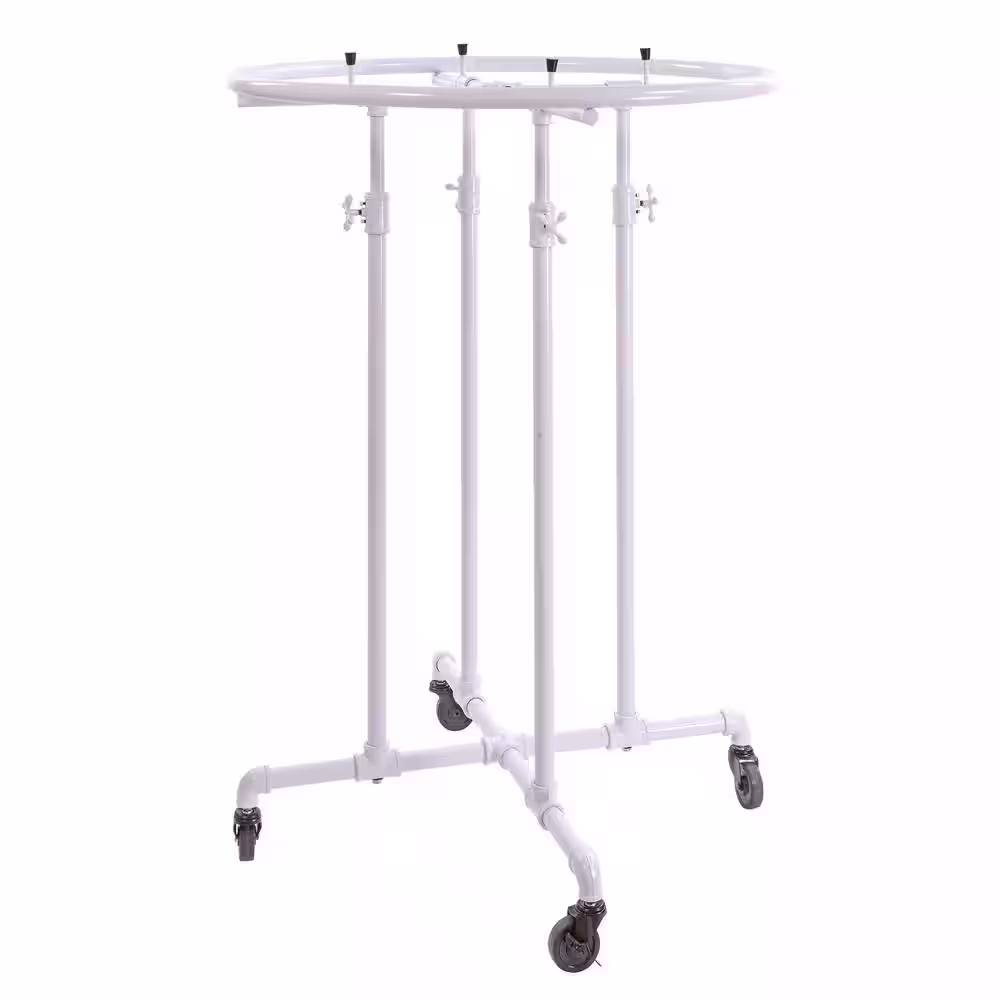 Econoco Gray Metal Clothes Rack 36 in. W x 67 in. H