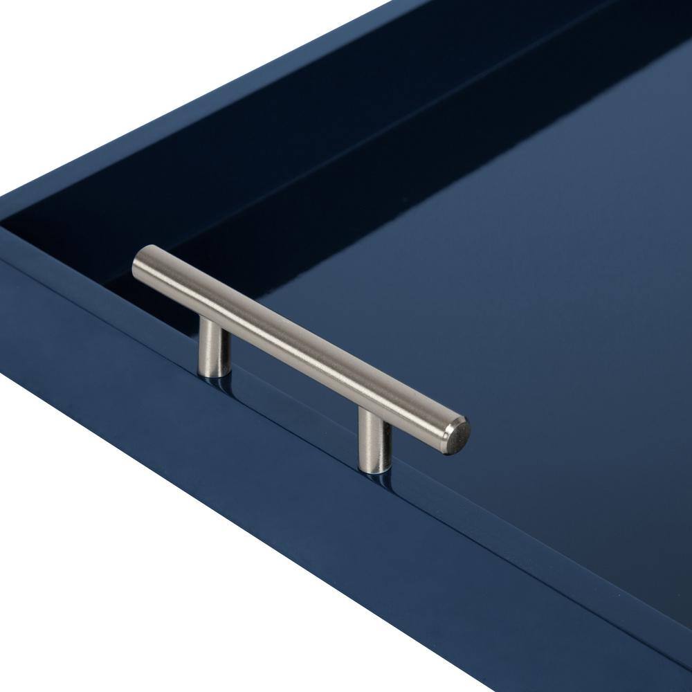Kate and Laurel Lipton Navy Blue Decorative Tray