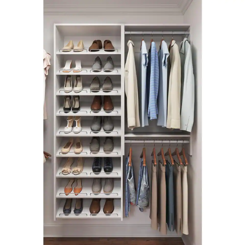 Closet Evolution Double Hang 25 in. W White Wood Closet Tower