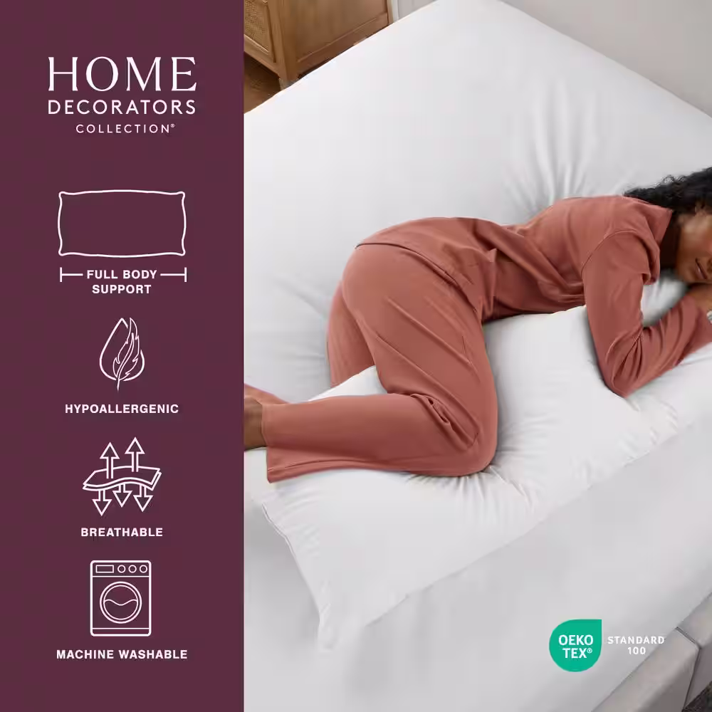 Home Decorators Collection Breathable Cotton Body Pillow (53 in. L)
