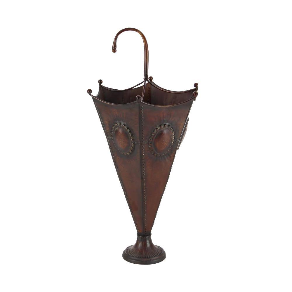 Litton Lane Brown Metal Umbrella Stand